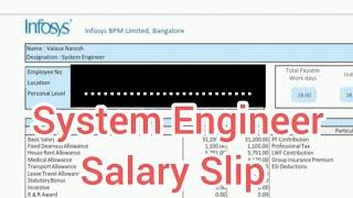Infosys System Engineer Salary Slip | Infosys System Engineer Job Salary | Infosys Salary Structure
