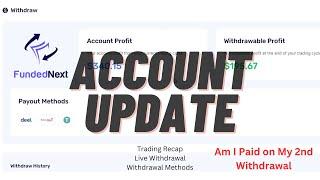 Account Update on FundedNext. Live withdrawal process and payout proof on FundedNext.
