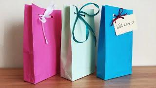 How To Make Paper Gift Bag / Easy Paper Crafts / DIY Tutorial