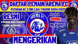 RESMI - DAFTAR PEMAIN AREMA FC PUTARAN KE2 - BRI LIGA1 MUSIM  2024/2025 - KABAR AREMA - INFO  AREMA