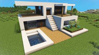 Minecraft Modern House Tutorial ️