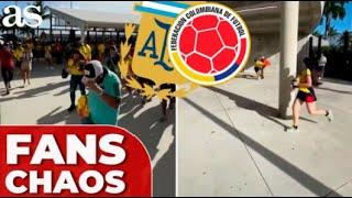 CHAOS at Hard Rock Stadium as Colombian fans BREACH THE GATES at the Copa América final