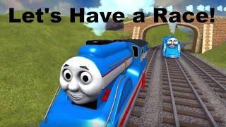 Streamlined Thomas and Gordon Race in Roblox, But It Doesn't Go Well...
