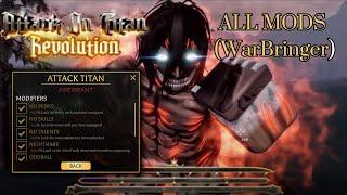  WARBRINGER GRIND ALL MODS ABBERANT 5K SUB THANKS  | Attack on Titan Revolution