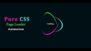 Page Loader in HTML: How to make Animated Page Loader using HTML CSS | CSS Spinner Animation
