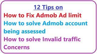 12 Tips on How to prevent Admob ad limit invalid traffic account being assessed admob disabled