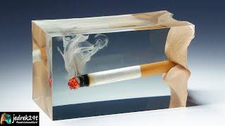 A Burning CIGARETTE in Epoxy Resin / RESIN ART