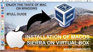 Installation of Mac OS Sierra on Oracle Virtual Box | Full Guide | Hap Community