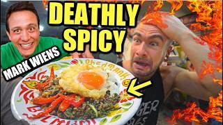 ATTEMPTING MARK WIENS LEVEL 5 SPICY CHALLENGE AT HIS RESTAURANT (Phed Mark) | Joel Hansen