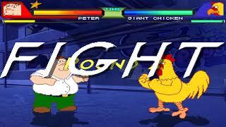 NICK54222 MUGEN: Peter Griffin VS Ernie the Giant Chicken (Fernando Valadez)