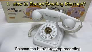 ROOMEDAL Audio Guest Book Wedding Phone for Parties Weddings Birthdays Rentals