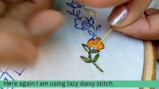 How to embroider a flower step by step| Hand Embroidery for beginners