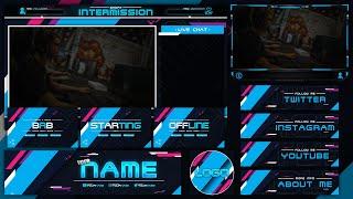 Full Stream Package Template + Banner & Logo | PSD Download