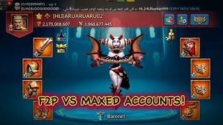 Lords Mobile - F2P RALLY TRAP VS FULL MAXED ACCOUNT ! CAN 400% STATS MIX CAP HIM?