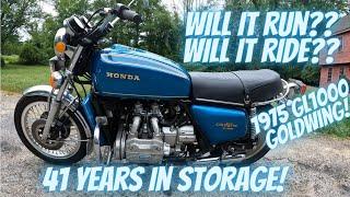 Will it run? Will it ride?  1975 Goldwing sitting for 41 years! Let's get in on the road!