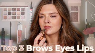 Top 3 Favorites In Every Makeup Category  Brows Eyes & Lips