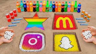 McDonald’s, POP IT, Instagram, and Snapchat Logo in the Hole with Orbeez, Popular Sodas & Mentos