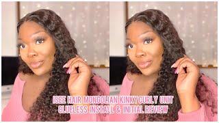 It's the curl pattern for me!! | Detailed install  & Review ft Isee Hair Mongolian Kinky Curly Unit