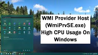 How to Fix WMI Provider Host (WmiPrvSE.exe) High CPU Usage on Windows