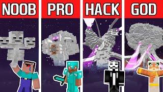 White Wither Storm vs Noob vs Pro vs Hacker vs GOD in Minecraft!