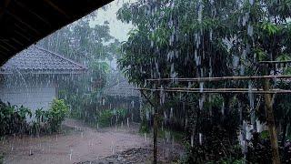 Relaxing Sounds of Heavy Rain & Thunderstorms, Able to Calm the Heart and Mind, Sleep Deeply