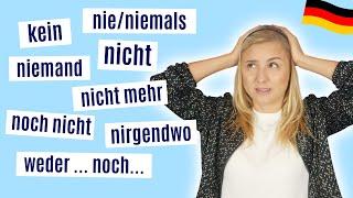 Negationen + Wo steht "nicht" im Satz? Deutsch lernen A2, B1, B2