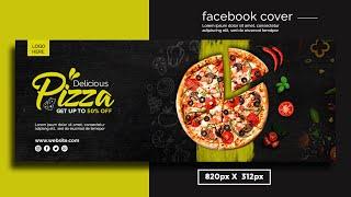 Facebook Cover Banner Design | Pizza Banner | Photoshop Tutorials