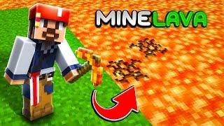 ماینکرافت ولی میتونیم لاوا رو ماین کنیم | Minecraft