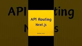 NextJs API Routing Made EASY! #feedshorts #coding #nextjs #webdevelopment #ai #tips #tricks #shorts