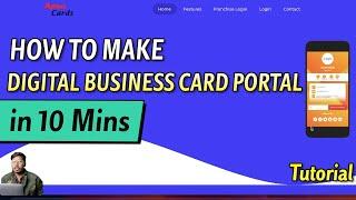 Digital Business Card Portal kaise banaye Source code se Full installation on Domain and hosting