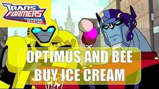 Optimus and Bumblebee Buy Sari Ice Cream - Transformers Animated