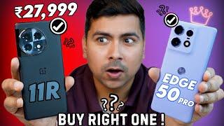 Moto Edge 50 Pro vs OnePlus 11R Full Comparison -  Best Phone to Buy this Sale!