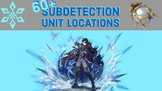 60+ Subdetection Unit Locations/Farming  Route - Wriothesley Ascension Materials - Genshin Impact