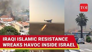 Iraqi Resistance Hammers Israel With Iranian Drones; Explosions, Fire In Skies Of Israel's Eilat