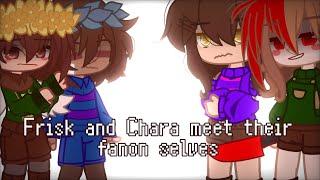 Frisk and Chara meet their fanon selves||Undertale GC