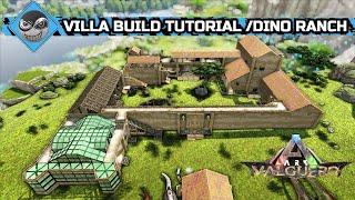 ARK: Survival Evolved - How to Build a Large House with Dino Pen - Villa Base Design (No Mods)