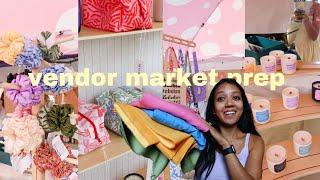 48 hours of vendor market prep // pop-up shop crafting, stocking inventory, sewing, candle-making