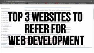 Top 3 websites to begin html and web development (Links are in description)