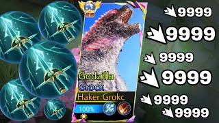 WTF DAMAGE!! This New Grock Build Can 1 HIT Enemies !!(super insane damage)~Mobile legends