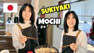 ISTRI JEPANG BIKIN SUKIYAKI️Enak banget makan Mochi panggang di musim dingin