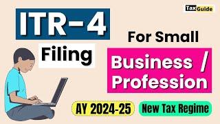 ITR 4 Filing for Small Business | How to file ITR-4 with example?| Income Tax Return (ITR 4) Filing
