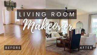 COMPLETE LIVING ROOM MAKEOVER using thrifted furniture and decor!