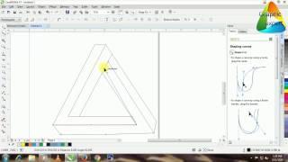 How to make triangle logo in corel draw