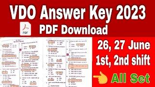 vdo answer key 2023 pdf download | upsssc vdo paper answer key 2023 upsssc vdo paper analysis reexam