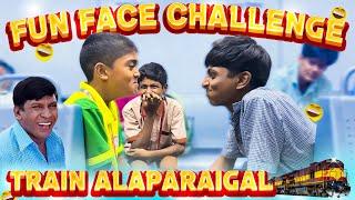 Train Alaparaigal  Fun Face Challenge at running train  Fun overload #meimedia #aaki #funny #fun