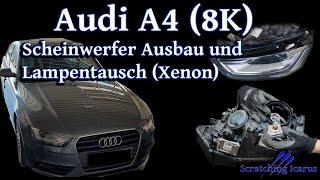 Audi A4 B8 (8K) Scheinwerfer Aus-und Einbau, Lampentausch (Xenon) - Tutorial