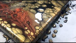 BEST Metallic CELLS EVER!  GORGEOUS Straight Pour with Fluid Acrylics / Acrylic Pouring (90)