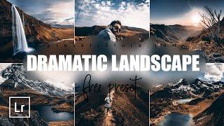 Dramatic Landscape - Free Lightroom Preset | Tutorial | Free DNG Download | Dark Blue Brown Preset