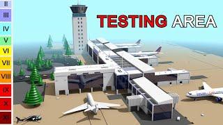 3D Airport - Earthquake SIZE Comparison (1-8 Richter, EPIC physics)