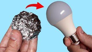 Simplemente coloque una lámina de aluminio sobre la lámpara LED y se sorprenderá.